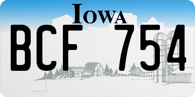 IA license plate BCF754