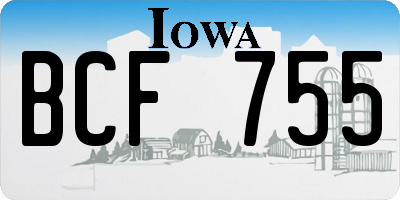 IA license plate BCF755