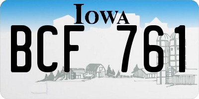 IA license plate BCF761