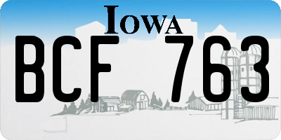 IA license plate BCF763