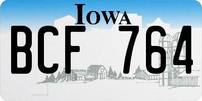 IA license plate BCF764
