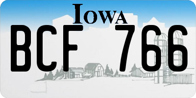 IA license plate BCF766