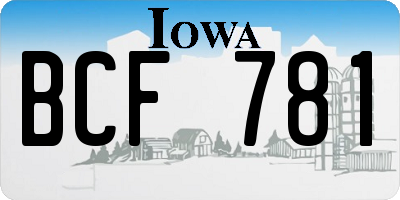 IA license plate BCF781