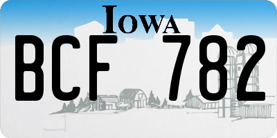 IA license plate BCF782