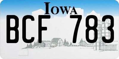 IA license plate BCF783