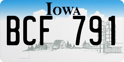 IA license plate BCF791