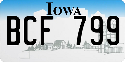 IA license plate BCF799