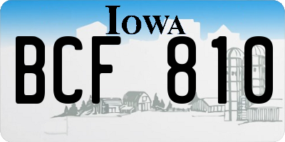 IA license plate BCF810