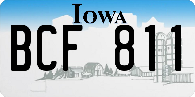 IA license plate BCF811