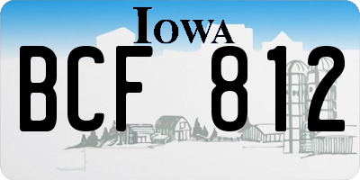IA license plate BCF812