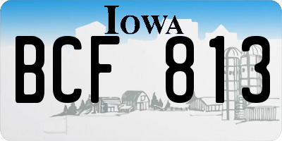 IA license plate BCF813