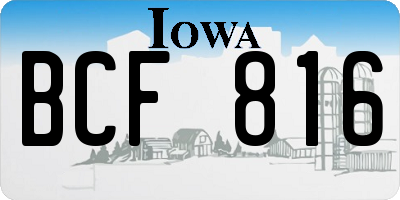 IA license plate BCF816