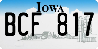 IA license plate BCF817