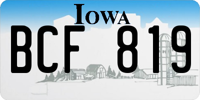 IA license plate BCF819