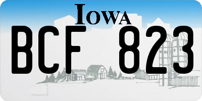 IA license plate BCF823