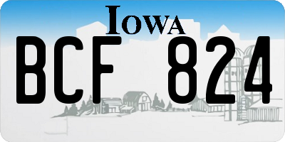 IA license plate BCF824