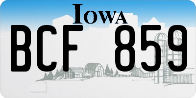 IA license plate BCF859