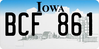 IA license plate BCF861