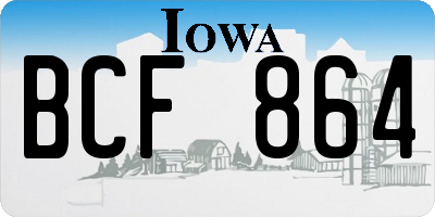 IA license plate BCF864