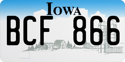 IA license plate BCF866