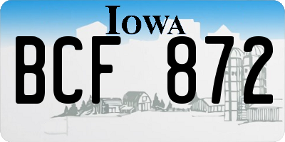 IA license plate BCF872