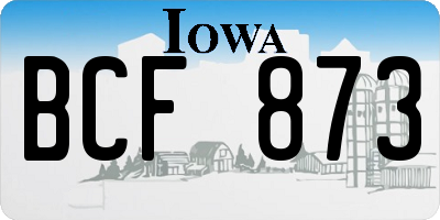IA license plate BCF873