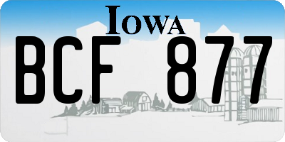 IA license plate BCF877