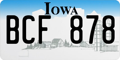 IA license plate BCF878