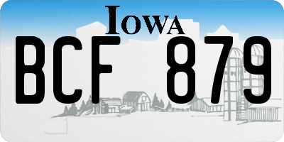 IA license plate BCF879