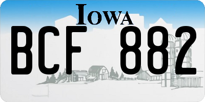 IA license plate BCF882