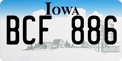 IA license plate BCF886