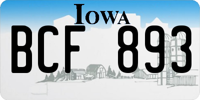 IA license plate BCF893