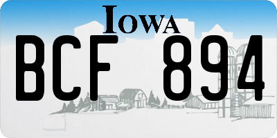 IA license plate BCF894