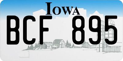 IA license plate BCF895