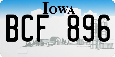 IA license plate BCF896