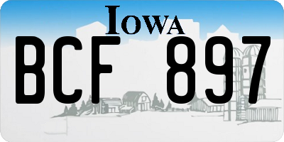 IA license plate BCF897