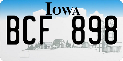 IA license plate BCF898