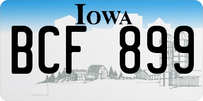 IA license plate BCF899
