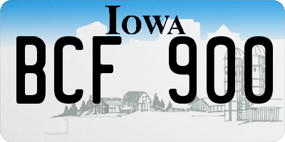 IA license plate BCF900