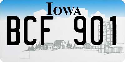 IA license plate BCF901