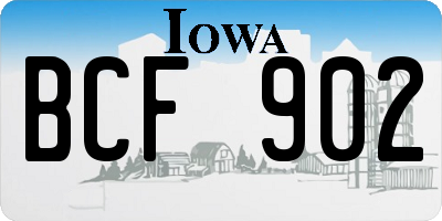 IA license plate BCF902