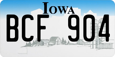 IA license plate BCF904