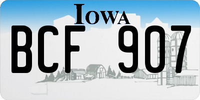 IA license plate BCF907