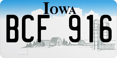 IA license plate BCF916