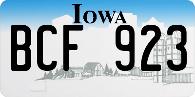IA license plate BCF923