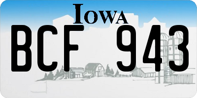 IA license plate BCF943