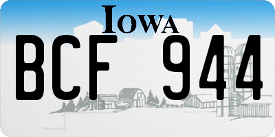 IA license plate BCF944