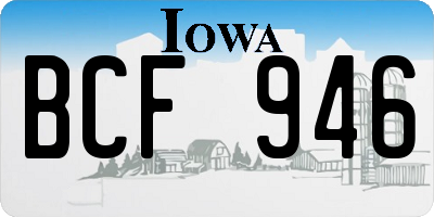 IA license plate BCF946