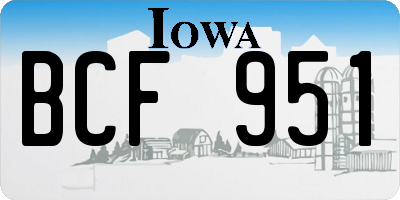 IA license plate BCF951
