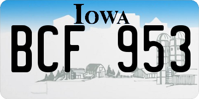 IA license plate BCF953